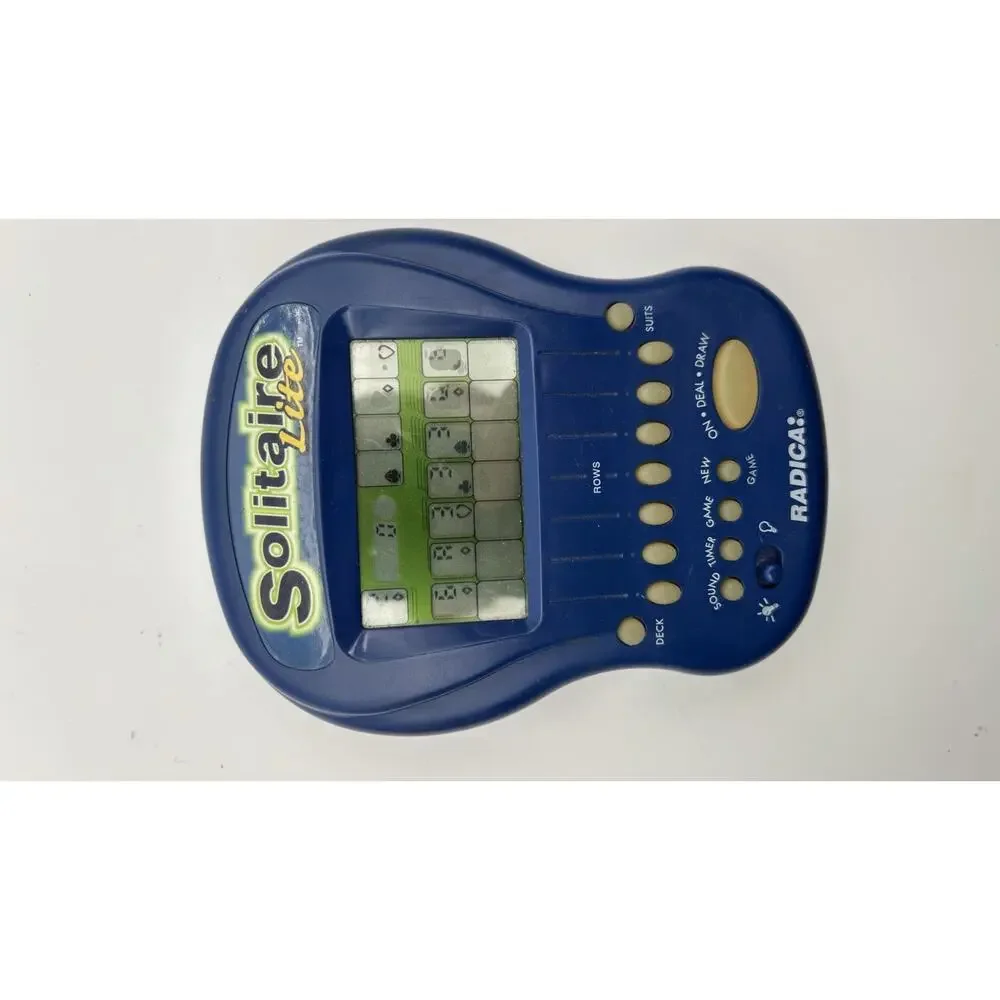 1997 Radica Solitaire Lite Handheld Travel Electronic Game - Tested. Works.